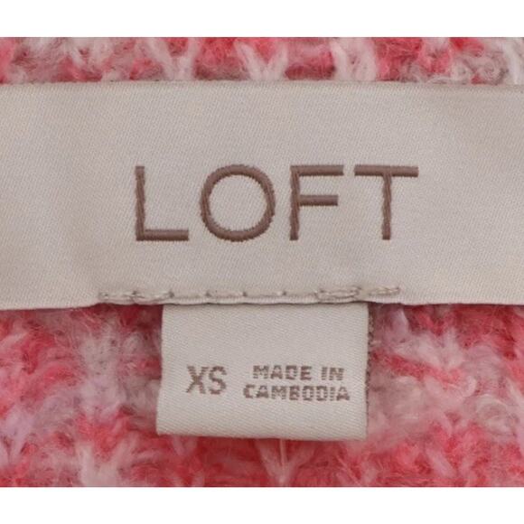 NWT LOFT Heart Love Sweater Women's Nordic Fair Isle Chunky Winter Cozy Size XS - Picture 3 of 9